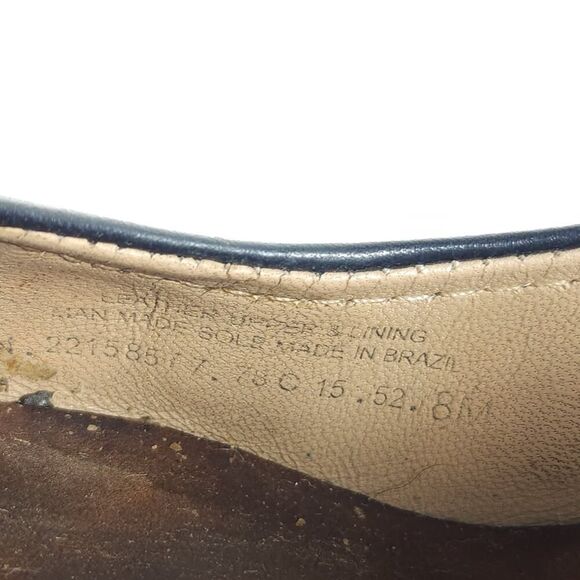 Tory Burch Women’s Melinda US 8M Black Leather Logo Slip On Wedge Pumps Shoes - Picture 11 of 16